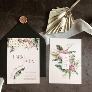 Wedding Invitation Tropical Orchid image 2