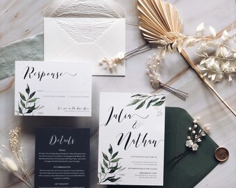 Wedding Invitation - Lace Leaf