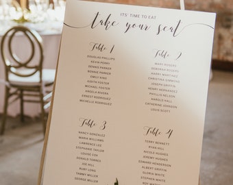 Wedding Seating Plan - Lace Leaf