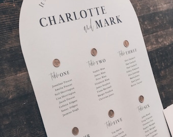 Arched Wedding Seating Plan A1 - Classic Boho