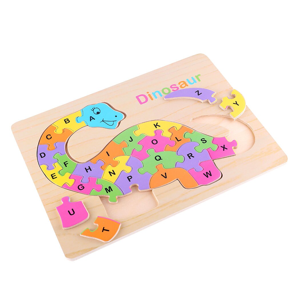 ABC Wooden Puzzle Board Game Alphabet Letters Learning Toy for | Etsy