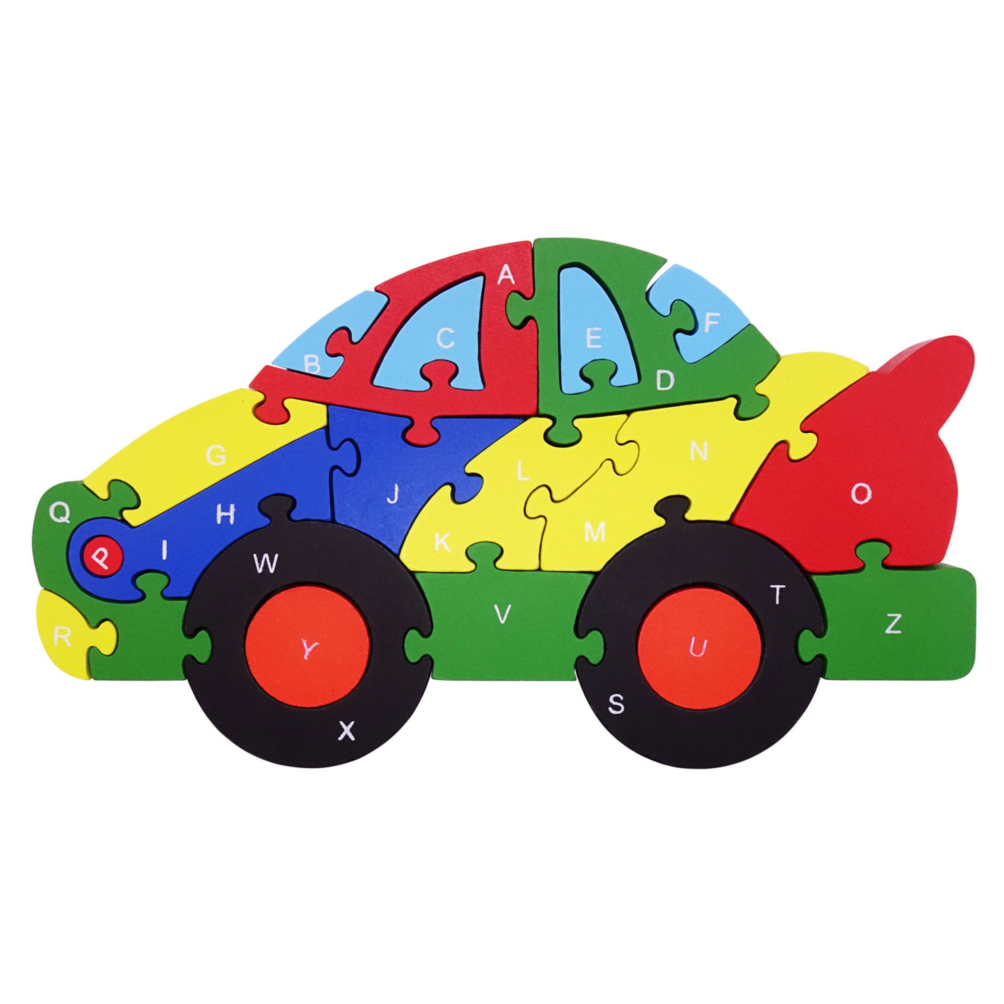 Car Wood Jigsaw Puzzle for Kids Educational Letters & Numbers Etsy
