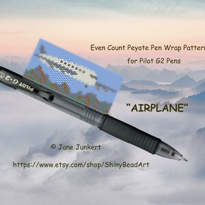 Motivo Peyote per astuccio per penne gel G2 &quot;AIRPLANE&quot; / PDF in INGLESE / adatto per penne gel G2 di Pilot / motivo decorativo
