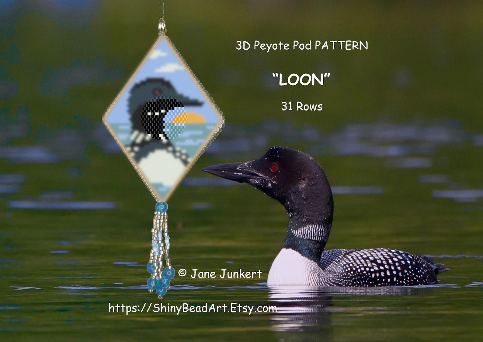 Loon Pattern Paper LOON / COMMON LOON / 3D Peyote Pod Pattern / Pdf English / With Many ...