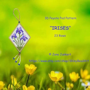 IRIS (Iris) / Patrón de vaina de peyote 3D / pdf INGLÉS / con gráficos y tabla de palabras