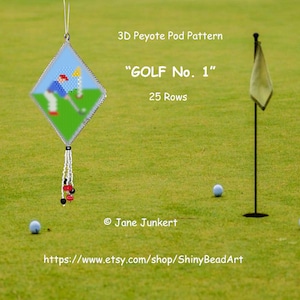 GOLF No. 1 / 3D Peyote Pod Pattern / pdf English / with many Graphics and Word Chart