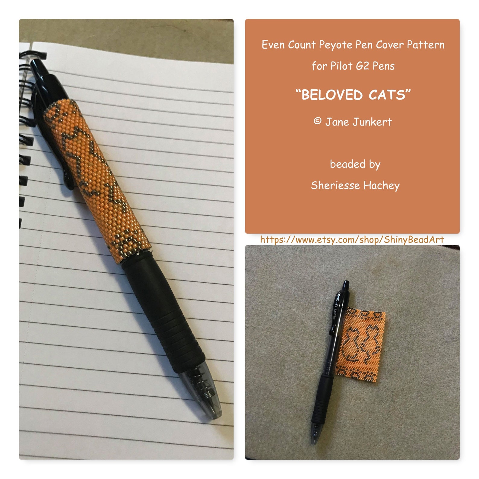 Peyote Pen Cover Patterns for Pilot G2 Pens BELOVED Etsy