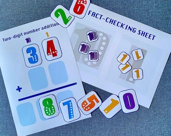 2 Digit Addition Subtraction Game Printable | First & Second Grade Math Practice | Place Value Activity | Homeschool Learning