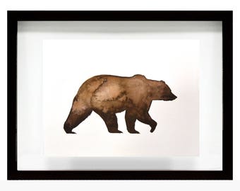 Watercolor Bear, Digital Print