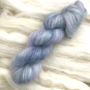 Wood Pigeon Hand Dyed Laceweight Yarn: Kid Mohair Silk Blend