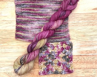 The South Moor Hand Dyed Sock Yarn: Superwash Merino Nylon Blend, 20g Mini Skein