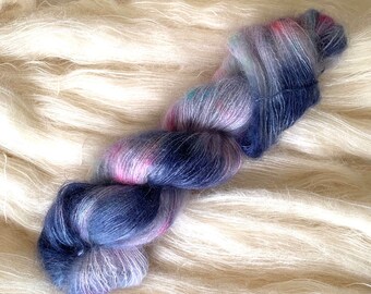 Midnight Garden Kid Mohair Silk Yarn: Hand Dyed Laceweight
