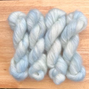 Sequins -New Base - Kid Mohair/Silk/Merino - Fluff and Glimmer - Sylph - Soft Airy Blue