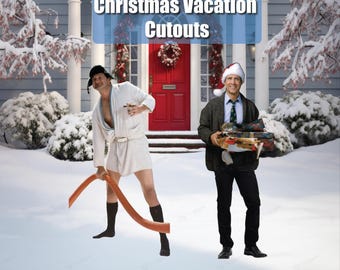 Christmas vacation life-size cutouts, cousin eddie & clark griswold