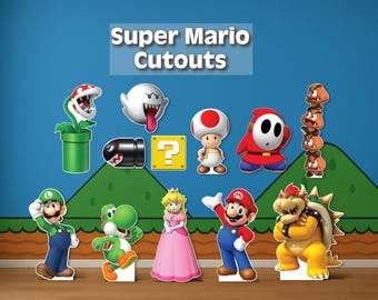 Super mario cutouts | birthday party decorations