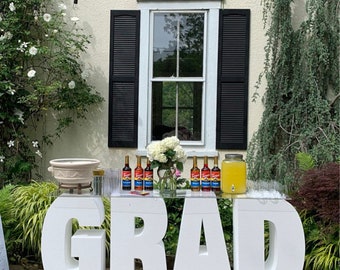 Large GRAD Table Base Foam Letters | 8” deep letters | Graduation Decor | GRAD| Class of | Graduate |Dessert Table