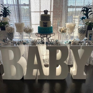 Large BABY table size foam letters | 30” tall letters | 8” deep | Babyshower | Gender Reveal |Its a Boy| Its a Girl | Dessert Table
