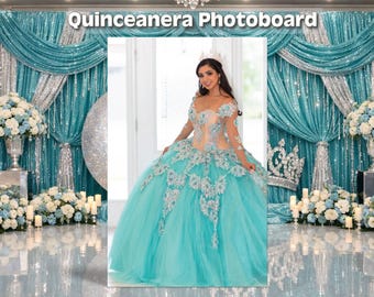 Quinceañera Photo Board, Personalized Quince Photo Backdrop, Custom Sweet 15 Birthday Sign Decor