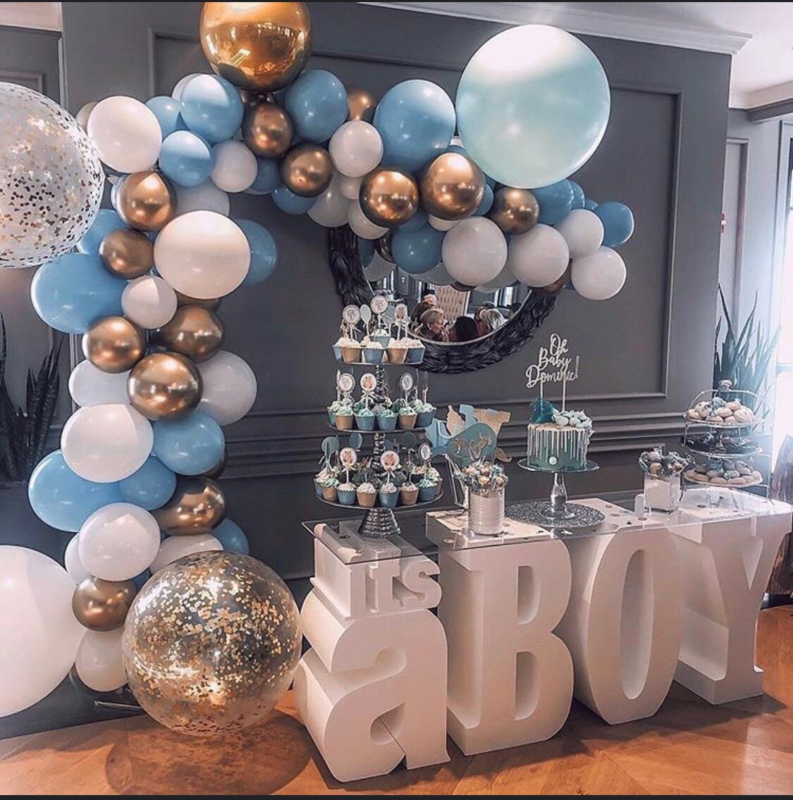Its a boy store table decorations