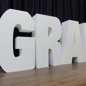 Large GRAD Table Base Foam Letters GRAD Party Decor Party Decorations ...