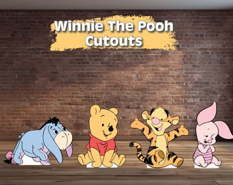 Classic Bear Winnie Cutout | Birthday Party Decor | Winnie the Pooh Standee | Kids Custom Print