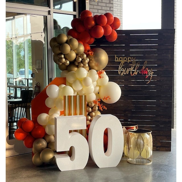 ANY two numbers 30" tall and 8" deep Table Base Foam Numbers