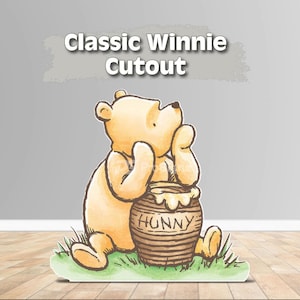 Classic winnie bear party decor | winnie piglet standee cutout | classic pooh baby shower party | custom classic pooh