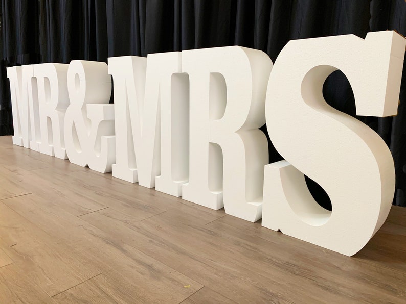 30 tall Large MR & MRS Table Base Foam Letters Etsy