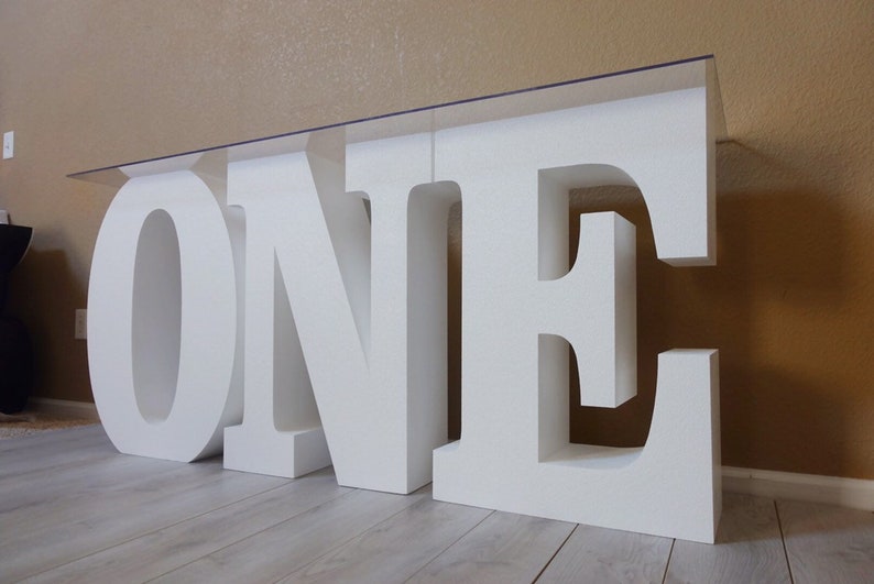 Set of ONE Table Base Foam Letters Etsy