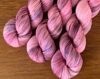 Bramble Pickers - Hand dyed sock yarn - superwash merino nylon 4ply fingering weight - pink purple blue brown speckled