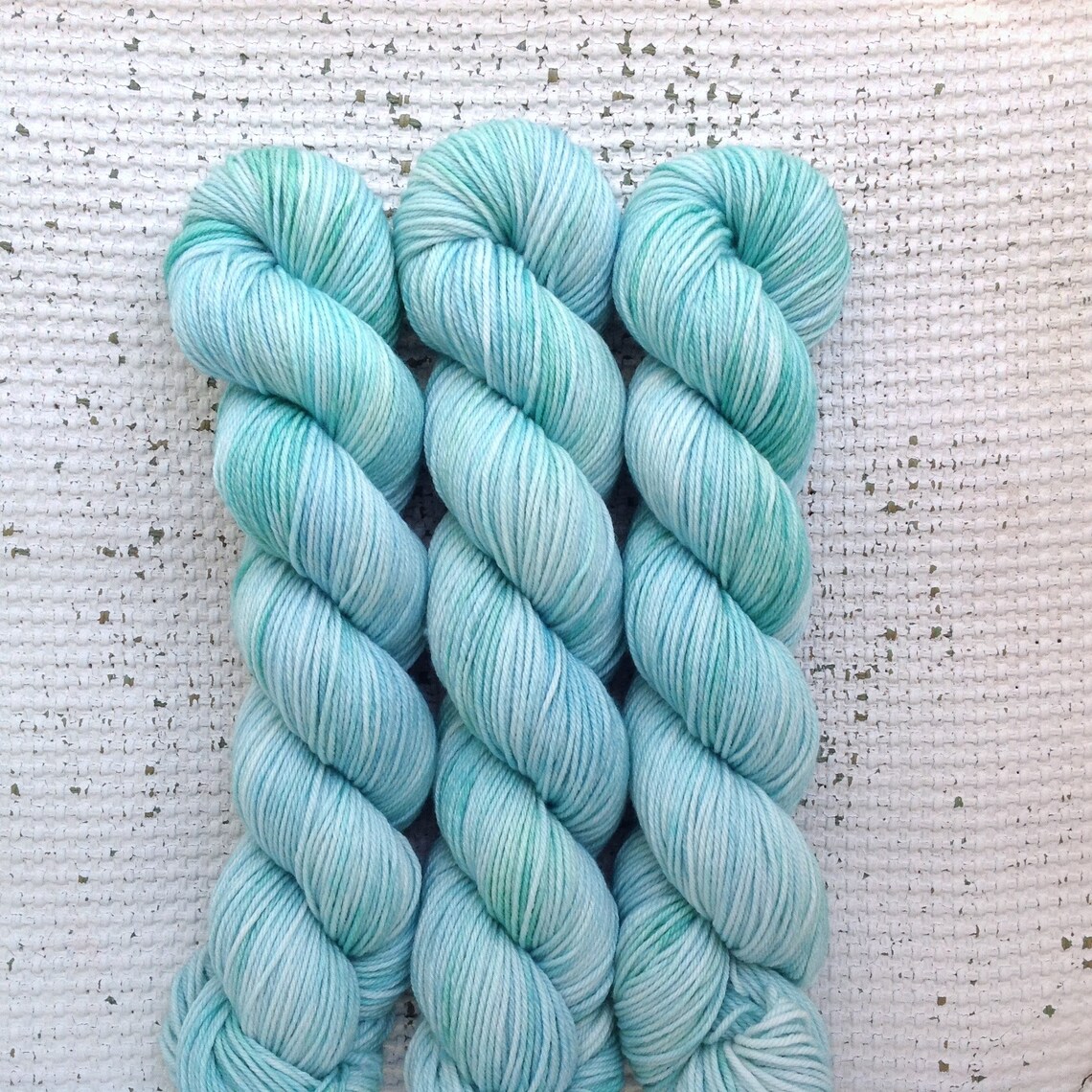Sea Glass DK hand dyed yarn superwash merino nylon blue Etsy