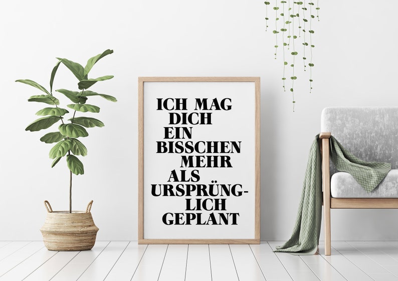 Ich Mag Dich Mehr Als Ursprünglich Geplant Ich mag dich ein bisschen mehr als ursprünglich geplant | Etsy