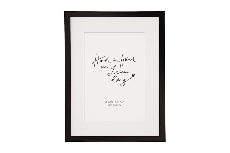 Poster Hand in Hand ein Leben lang Hochzeitsgeschenk Etsy