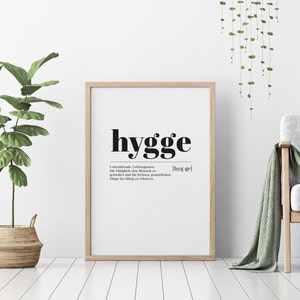 Imagen Hygge como cartel Explicación de los términos | Idea del regalo de la definición