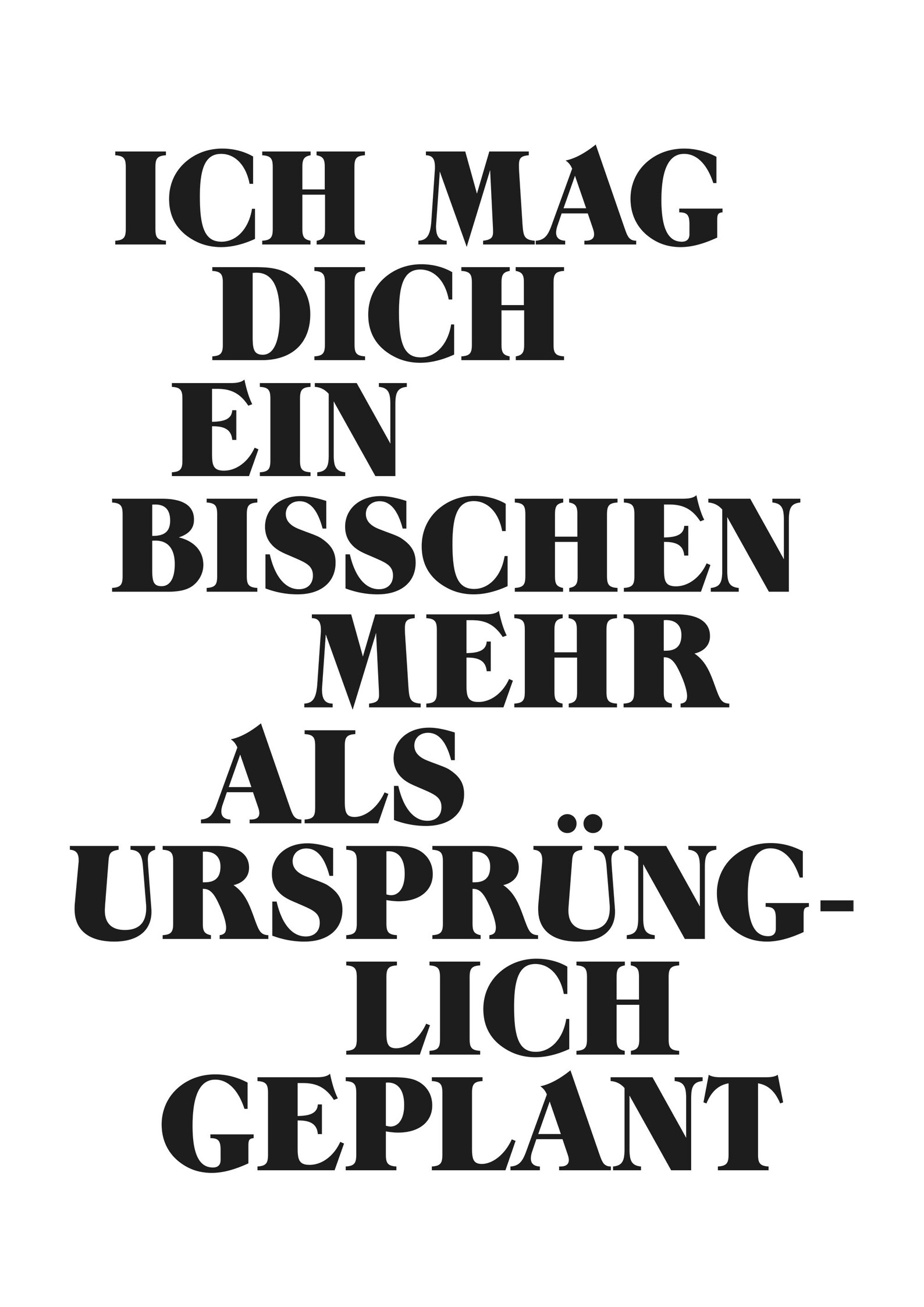 Ich Mag Dich Ein Bisschen Mehr Als Ursprünglich Geplant Ich mag dich ein bisschen mehr als ursprünglich geplant | Etsy