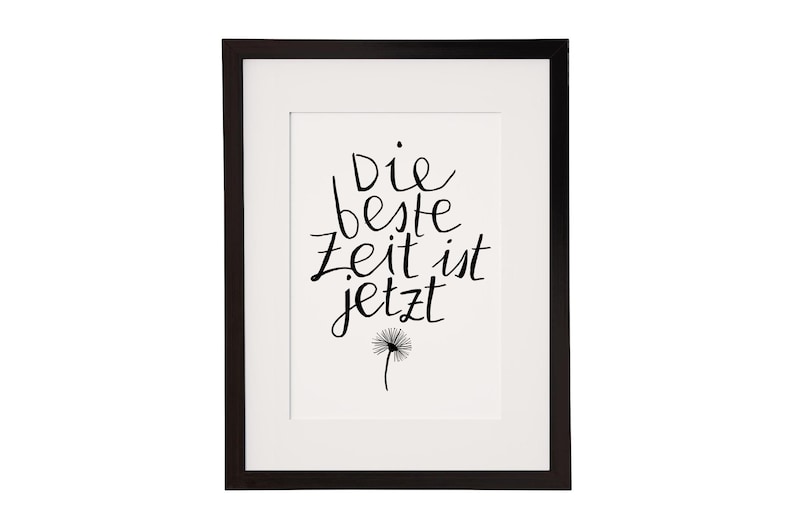 Poster Die beste Zeit ist jetzt Spruch Poster Etsy