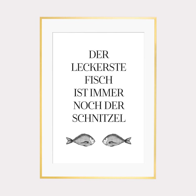 Poster Spruch Der leckerste Fisch ist immer noch der Etsy