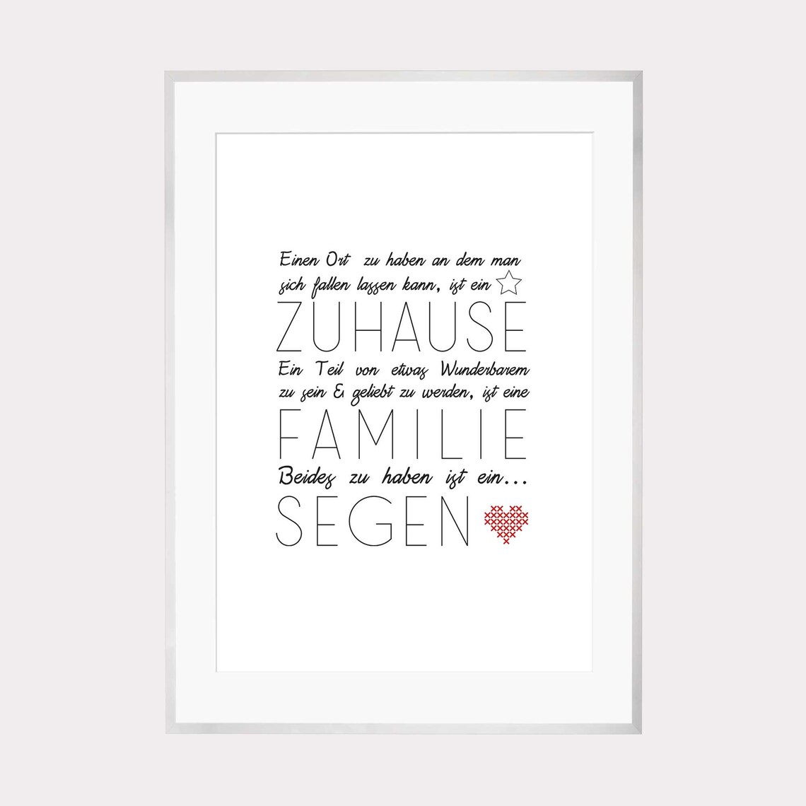 Zuhause Familie Segen Bild Geschenkidee Poster Familie Bild Etsy