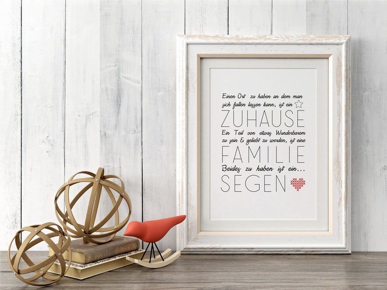 Poster Zuhause Familie Segen Spruch Poster Liebe Etsy