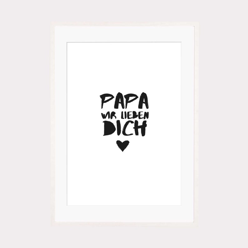 Kinderzimmer Poster Papa wir lieben Dich Kinder Poster Etsy