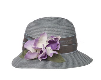 Silk Orchid Cloche Hat