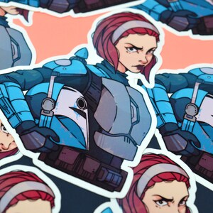 De heerser van Mandalore Bo Katan De Mandaloriaan Vinylsticker image 2