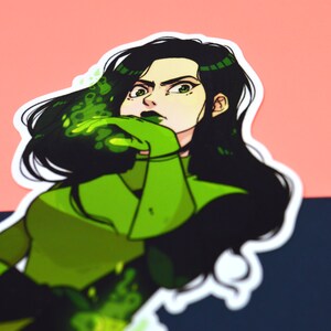 Shego Black & Green Kim Possible Old school cartoons Vinyl Sticker image 5