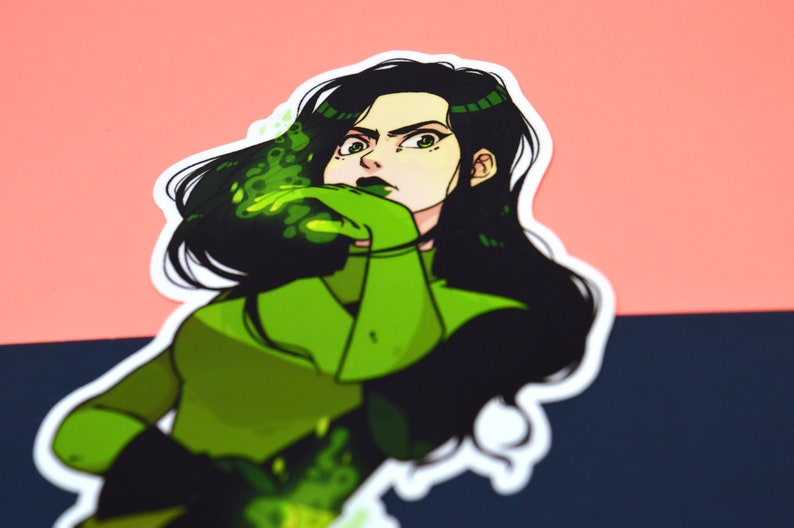 Shego Black & Green Kim Possible Old school cartoons Vinyl Sticker image 5