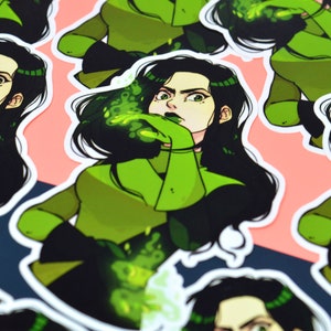 Shego Black & Green Kim Possible Old school cartoons Vinyl Sticker image 3