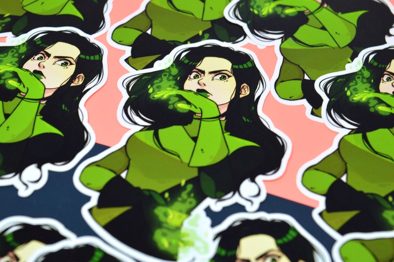 Shego Black & Green Kim Possible Old school cartoons Vinyl Sticker image 3