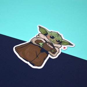 Soep Het kind Baby Yoda Grogu De Mandaloriaan Stickers image 4
