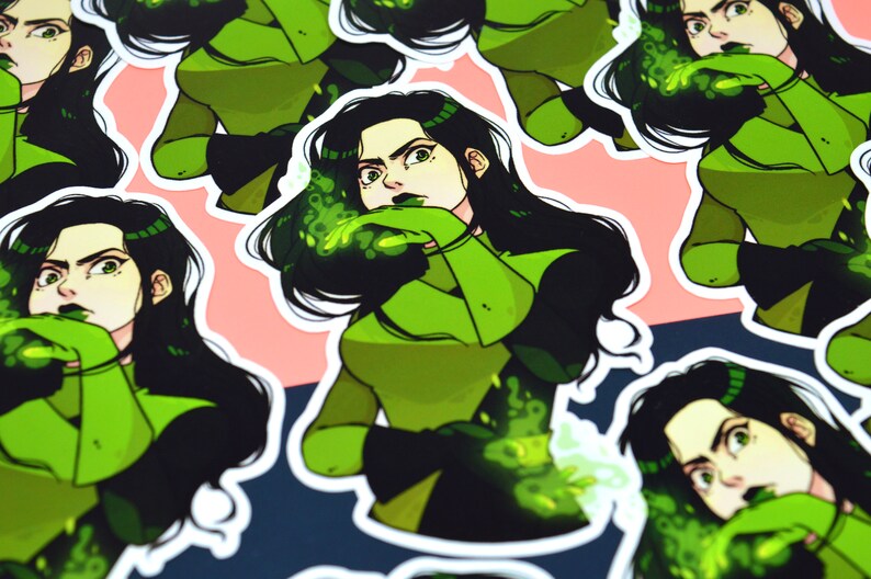 Shego Black & Green Kim Possible Old school cartoons Vinyl Sticker image 1