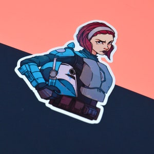 De heerser van Mandalore Bo Katan De Mandaloriaan Vinylsticker image 4