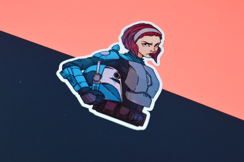 De heerser van Mandalore Bo Katan De Mandaloriaan Vinylsticker image 4